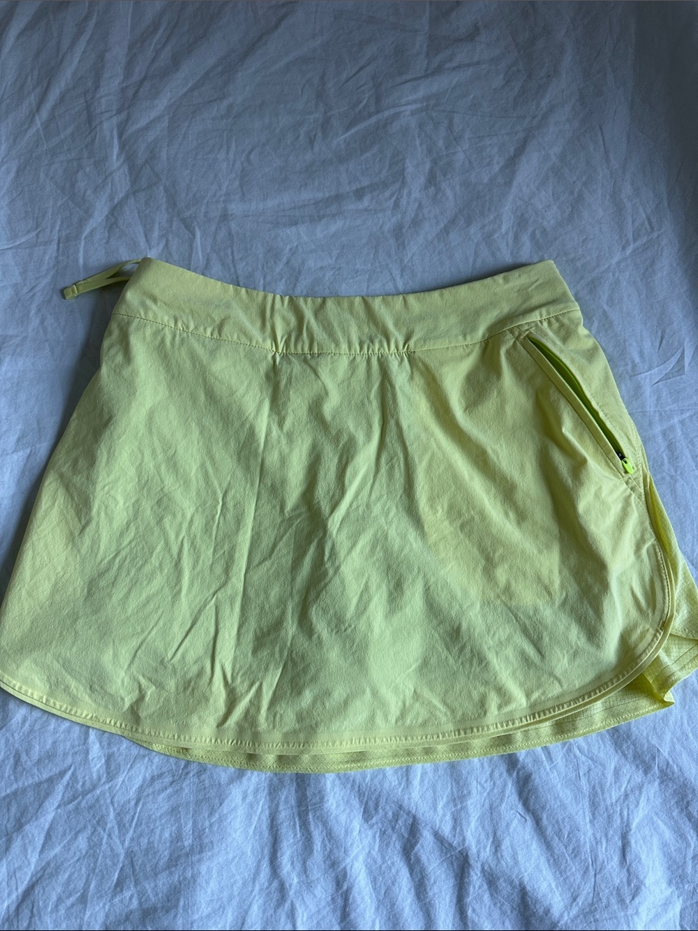 Outdoor Voices Pale Yellow Athletic Skort with Inner Shorts